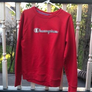 Champion red crew neck sweatshirt M